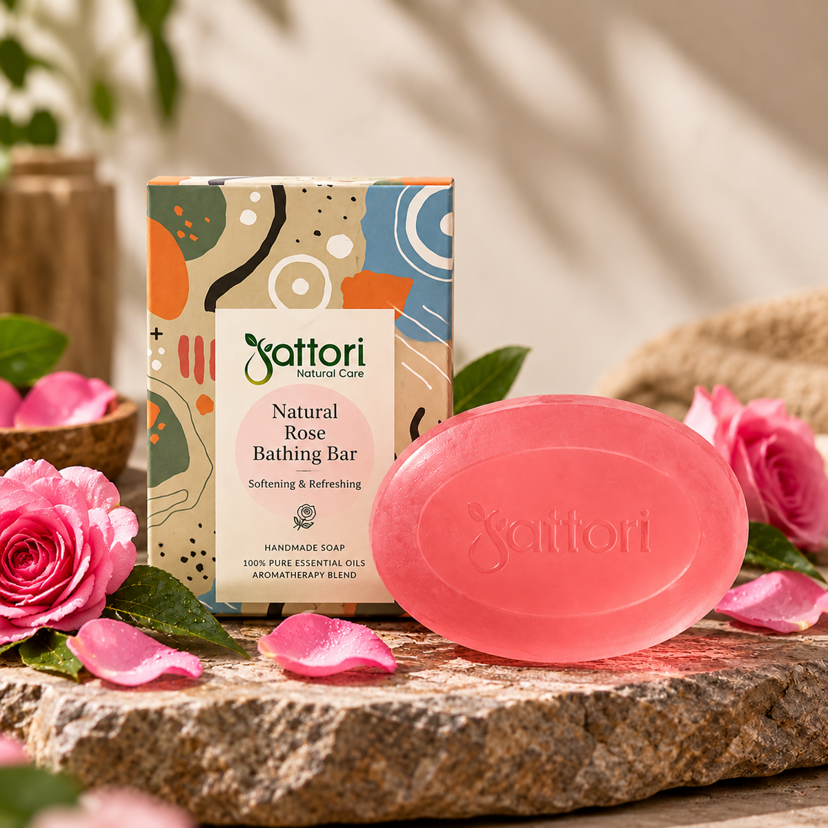 Natural Rose Bathing Bar