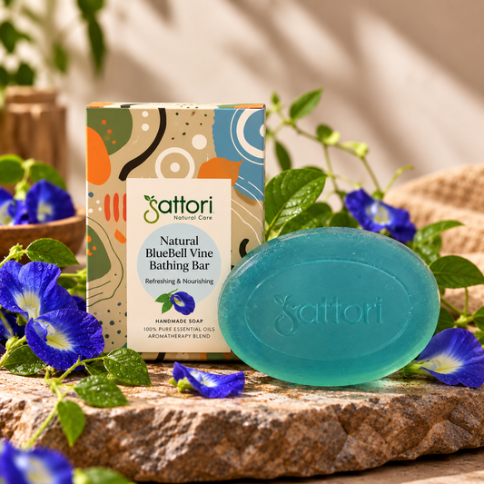 Natural Shankupushpam (Blue Bell Vine) Bathing Bar
